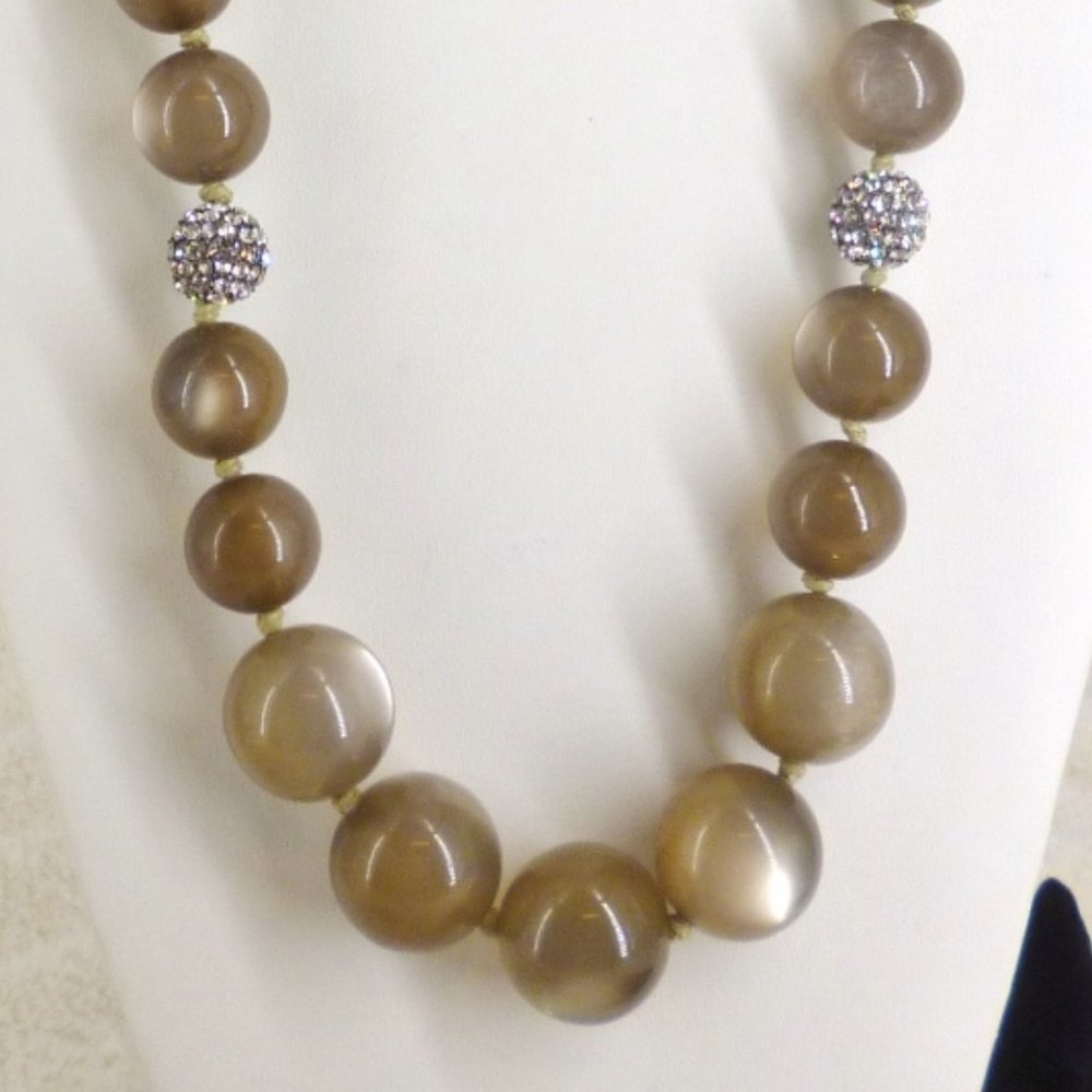 Talbot Set Necklace/Bracelet Green Swarovski Crystal Glitter Balls NWOT M515 - Picture 3 of 6